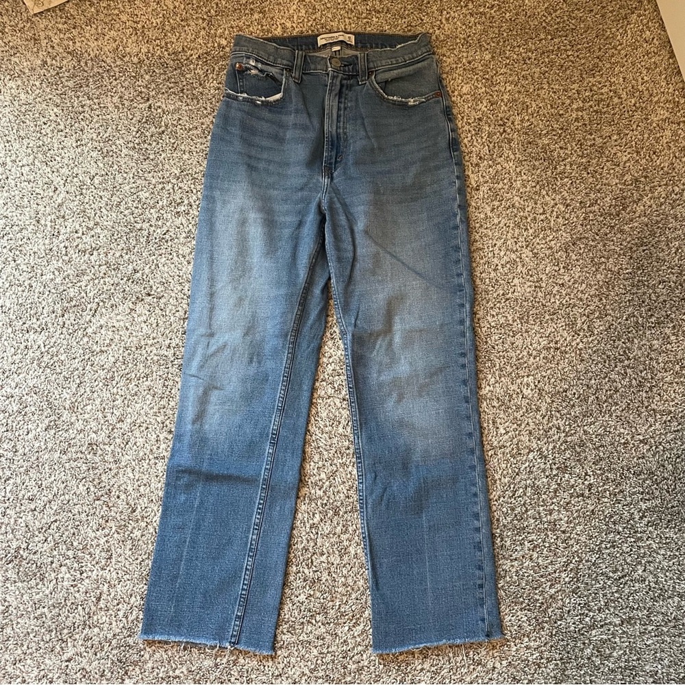 Abercrombie curve love ankle straight ultra high rise jeans size 26 R